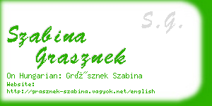 szabina grasznek business card